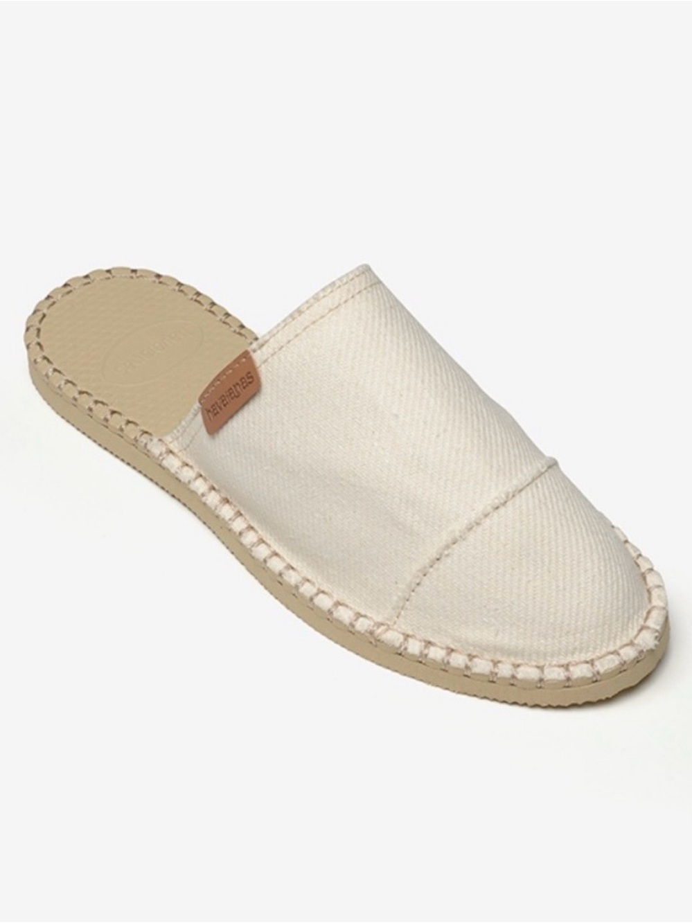 Havaianas Cream Canvas Slip-On Mule